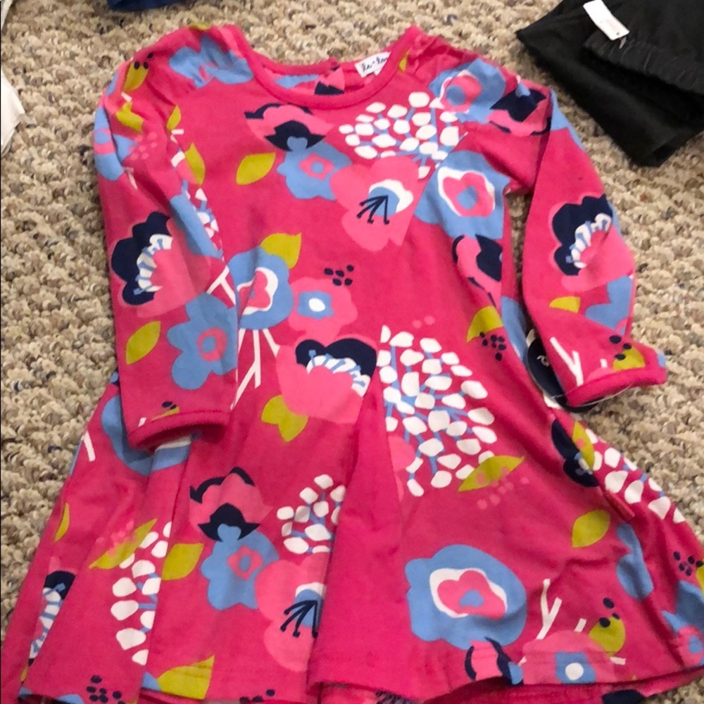 Le Top pink floral dress 2T